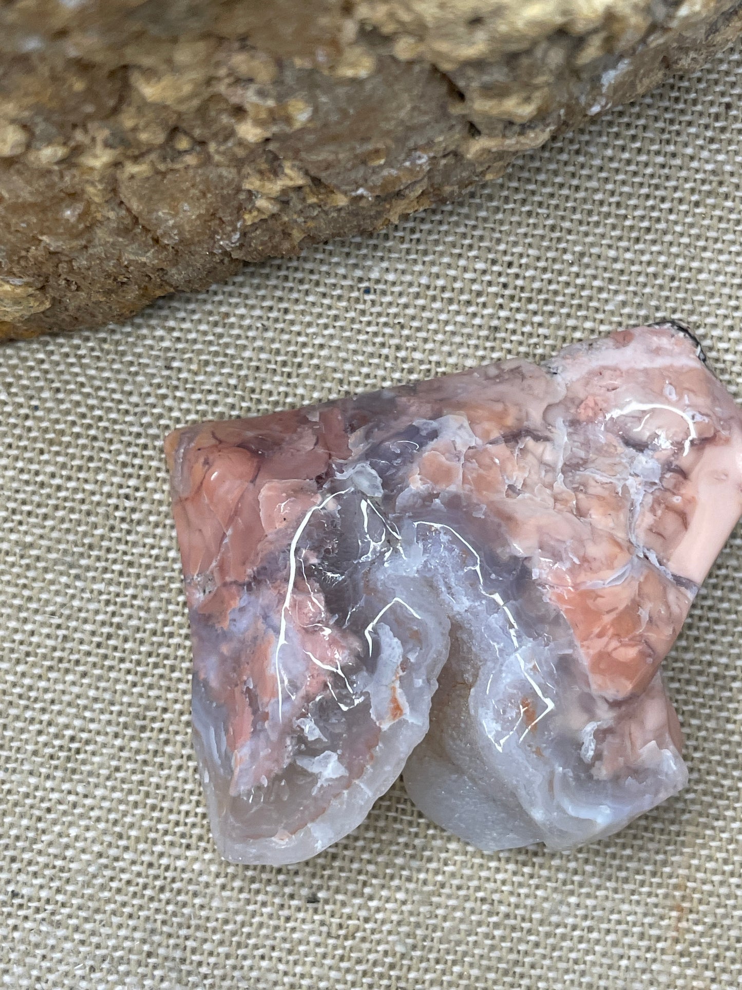 Pink agate freeform