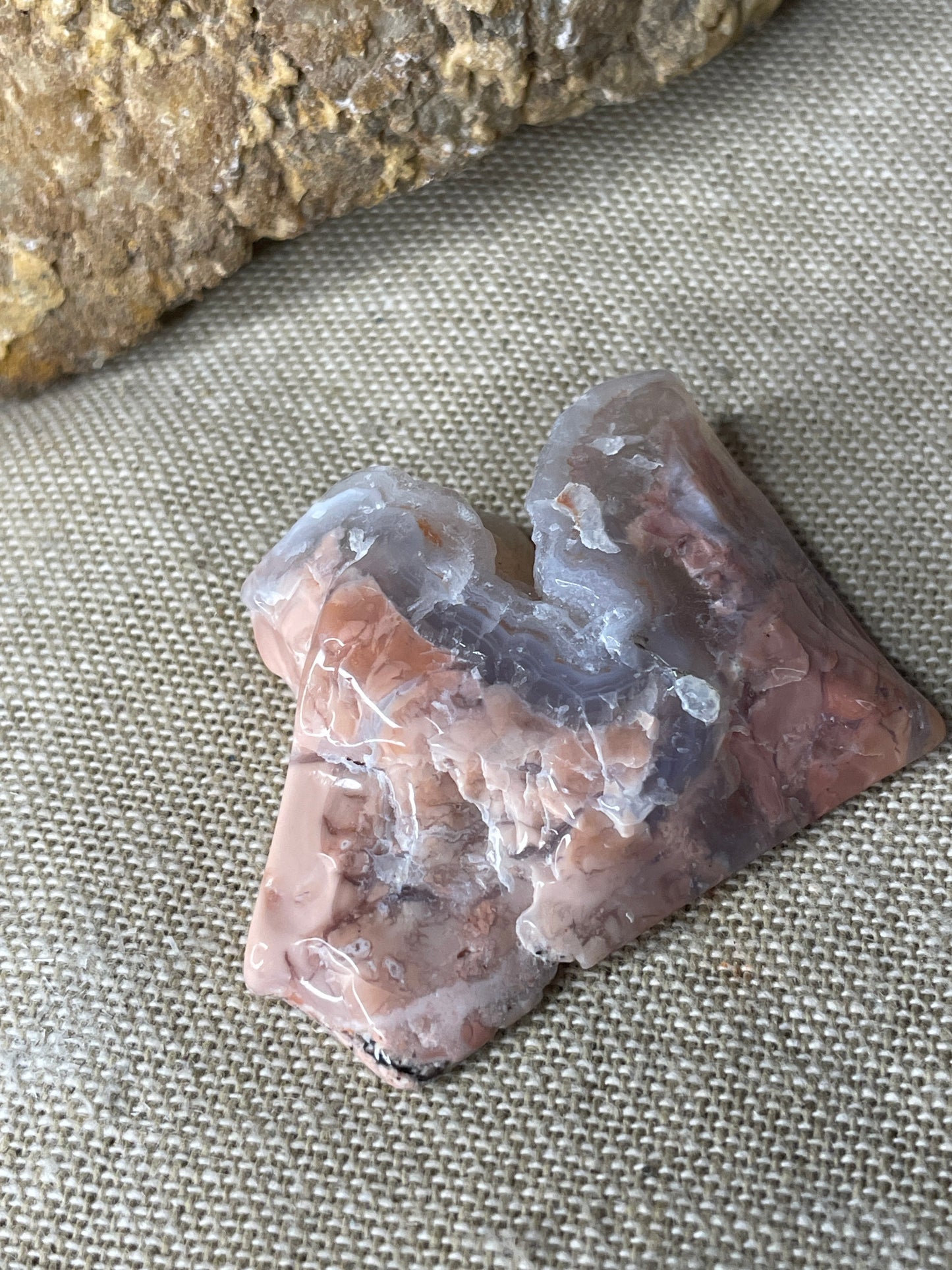 Pink agate freeform
