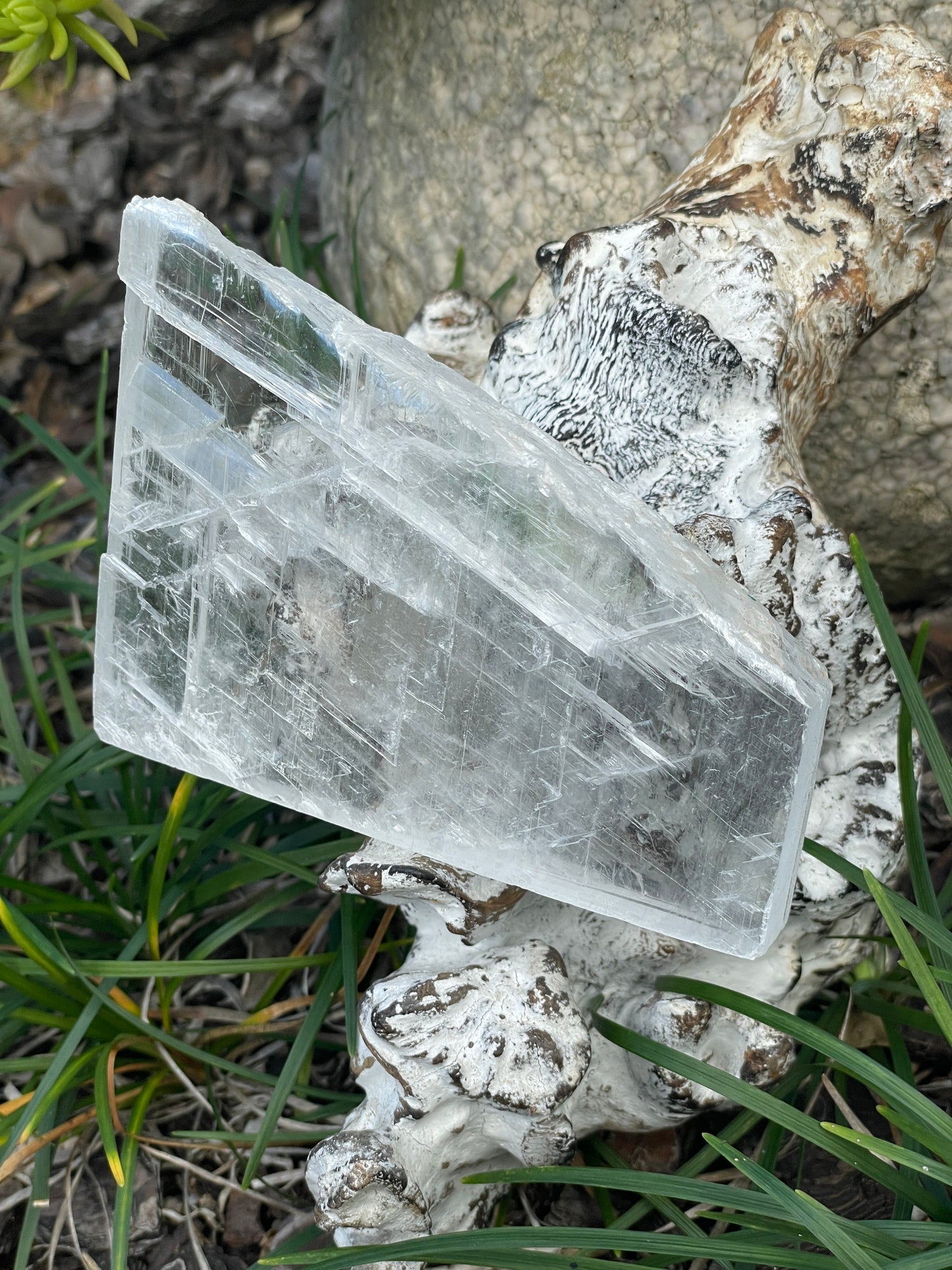 Real selenite slab