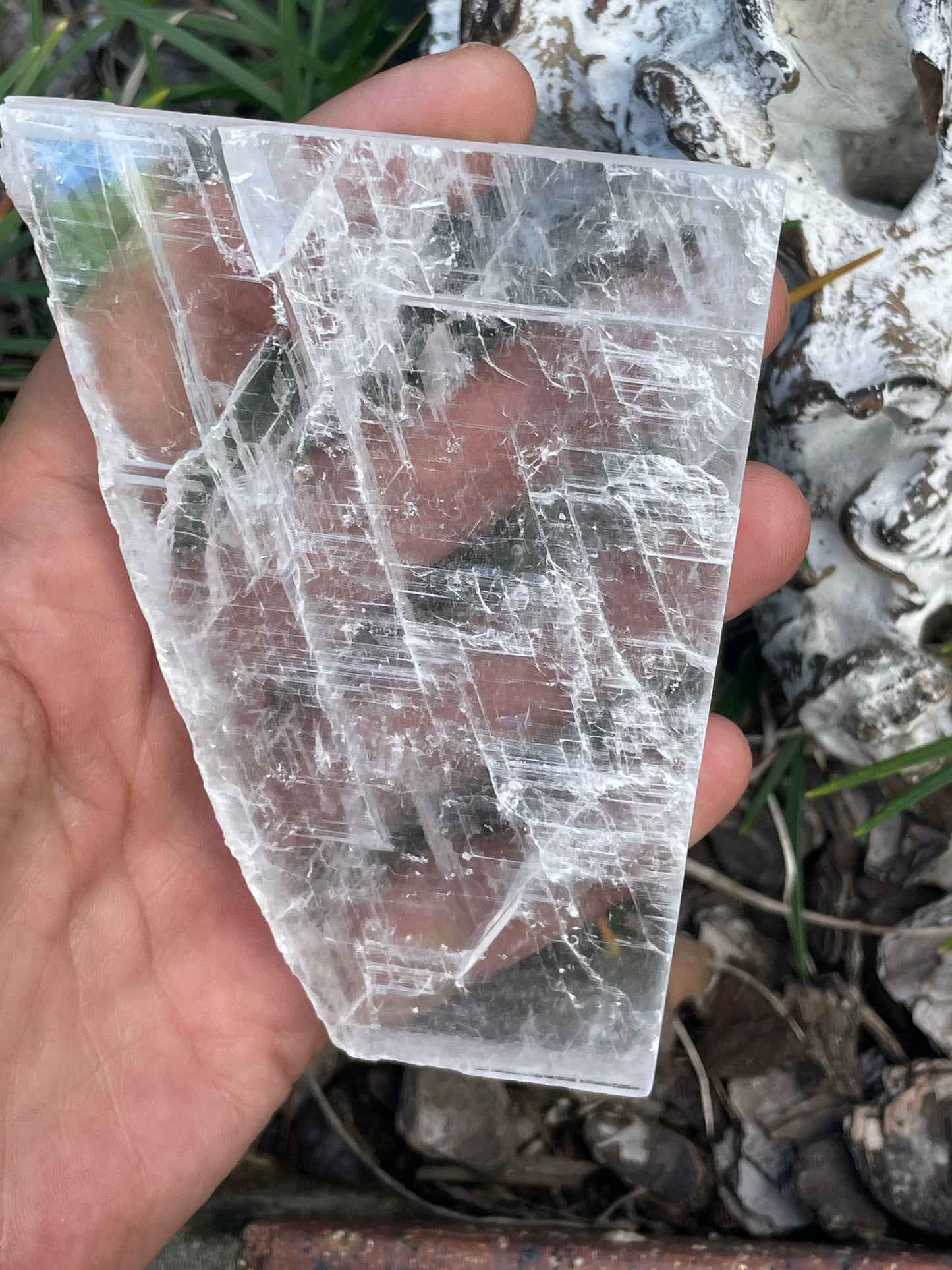 Real selenite slab
