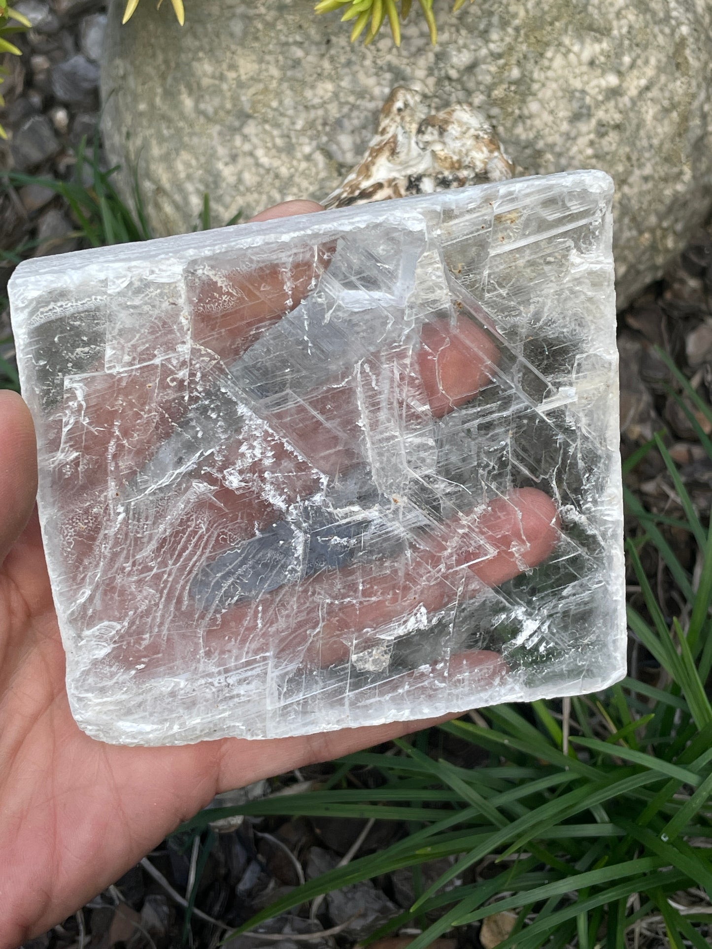 Real selenite slab