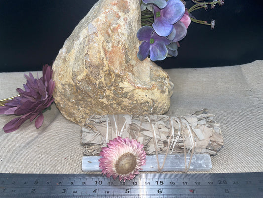 White sage selenite wand