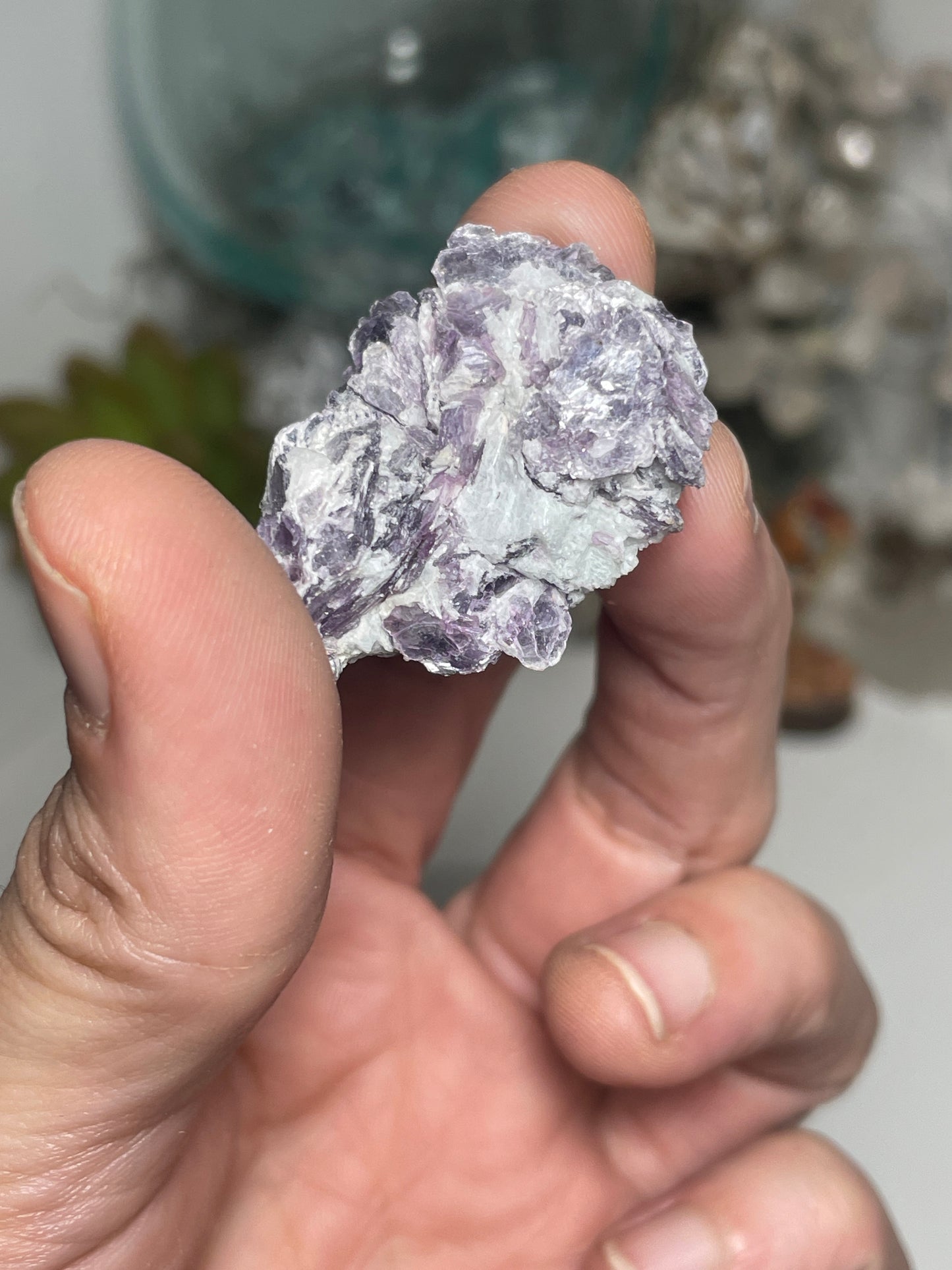 Lepidolite blade cluster