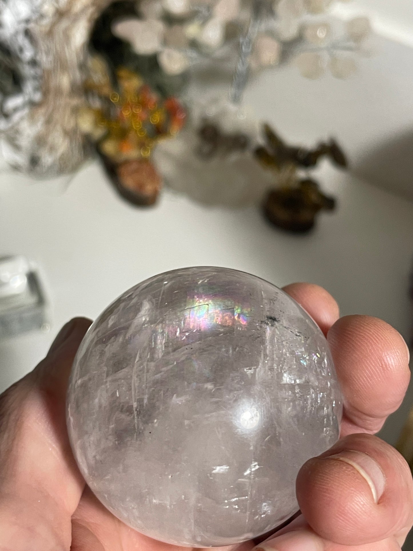 Optical calcite sphere