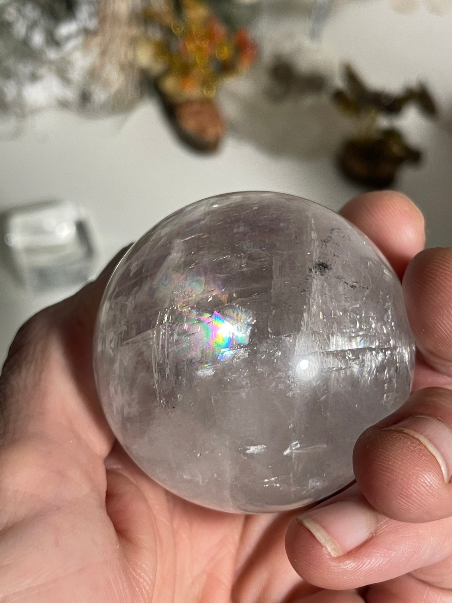 Optical calcite sphere