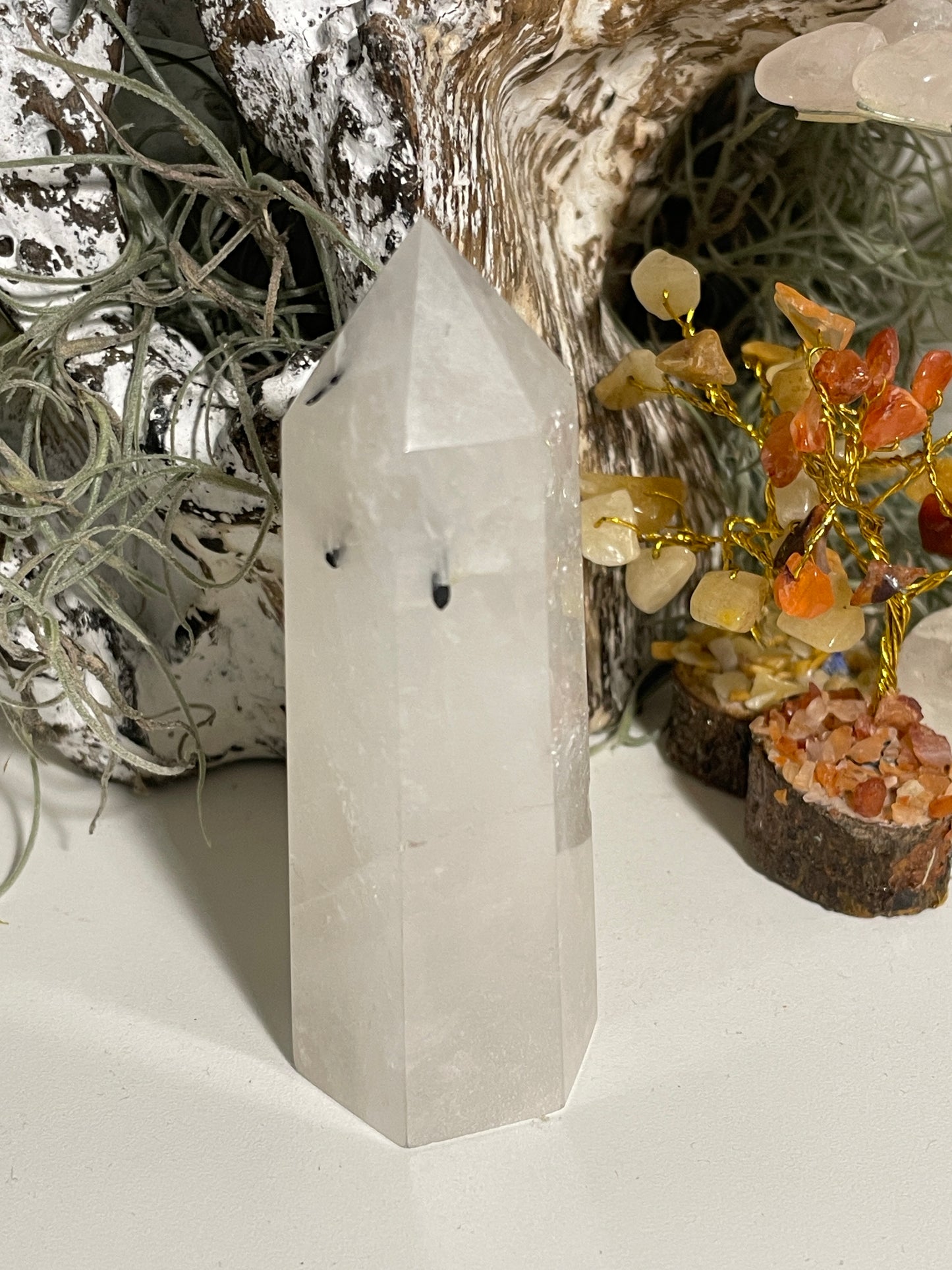 Tourmalated quartz tower
