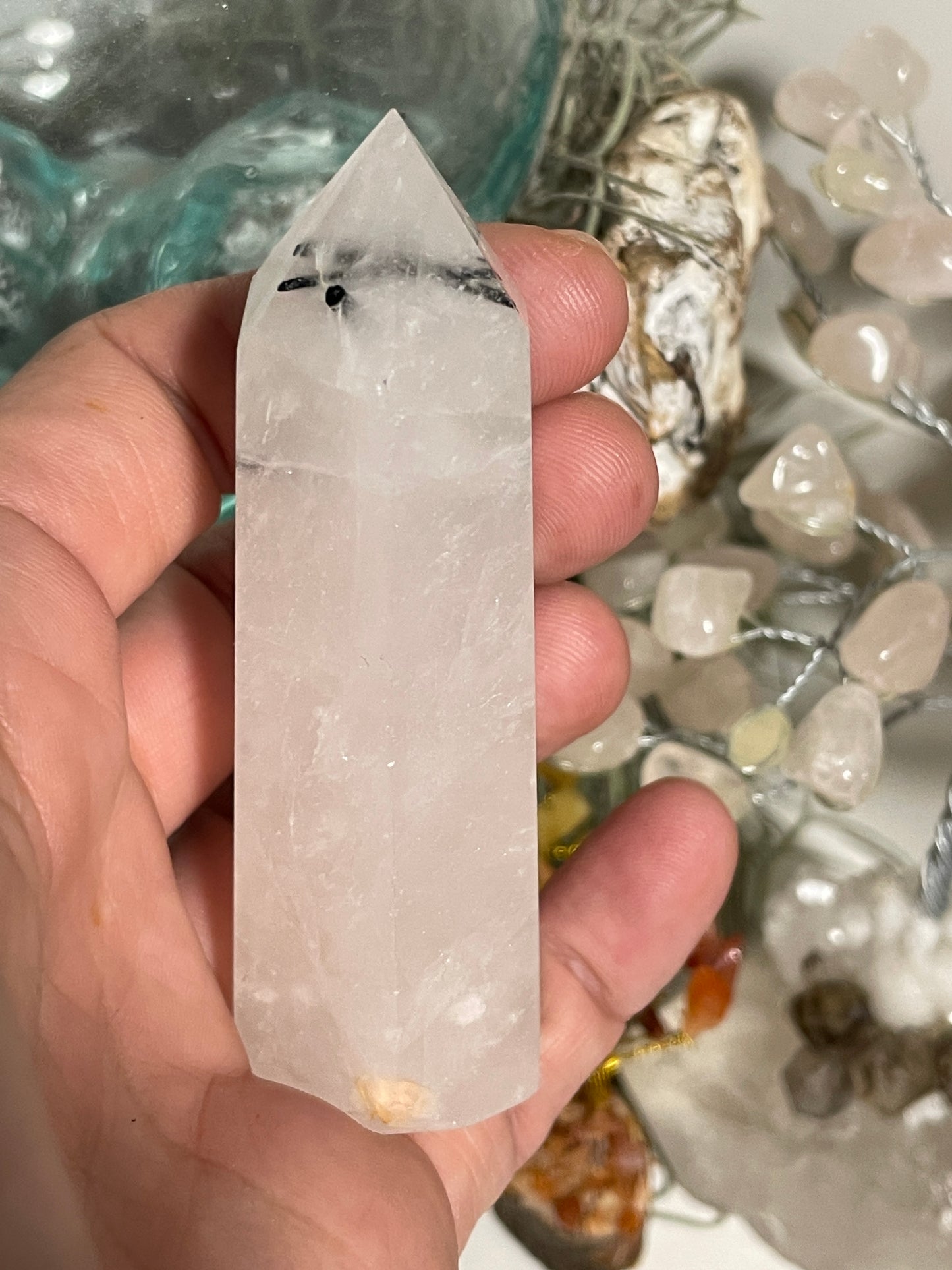 Tourmalated quartz tower