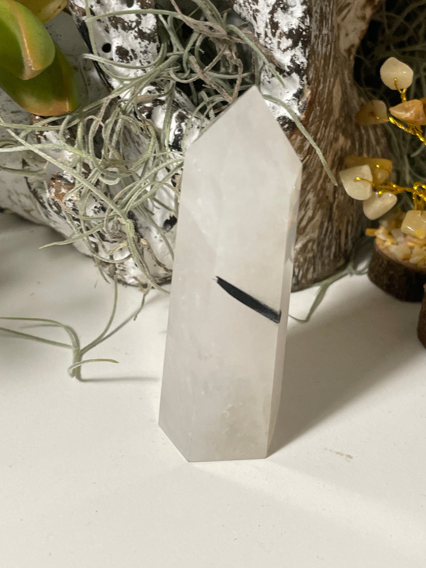 Tourmalated quartz tower