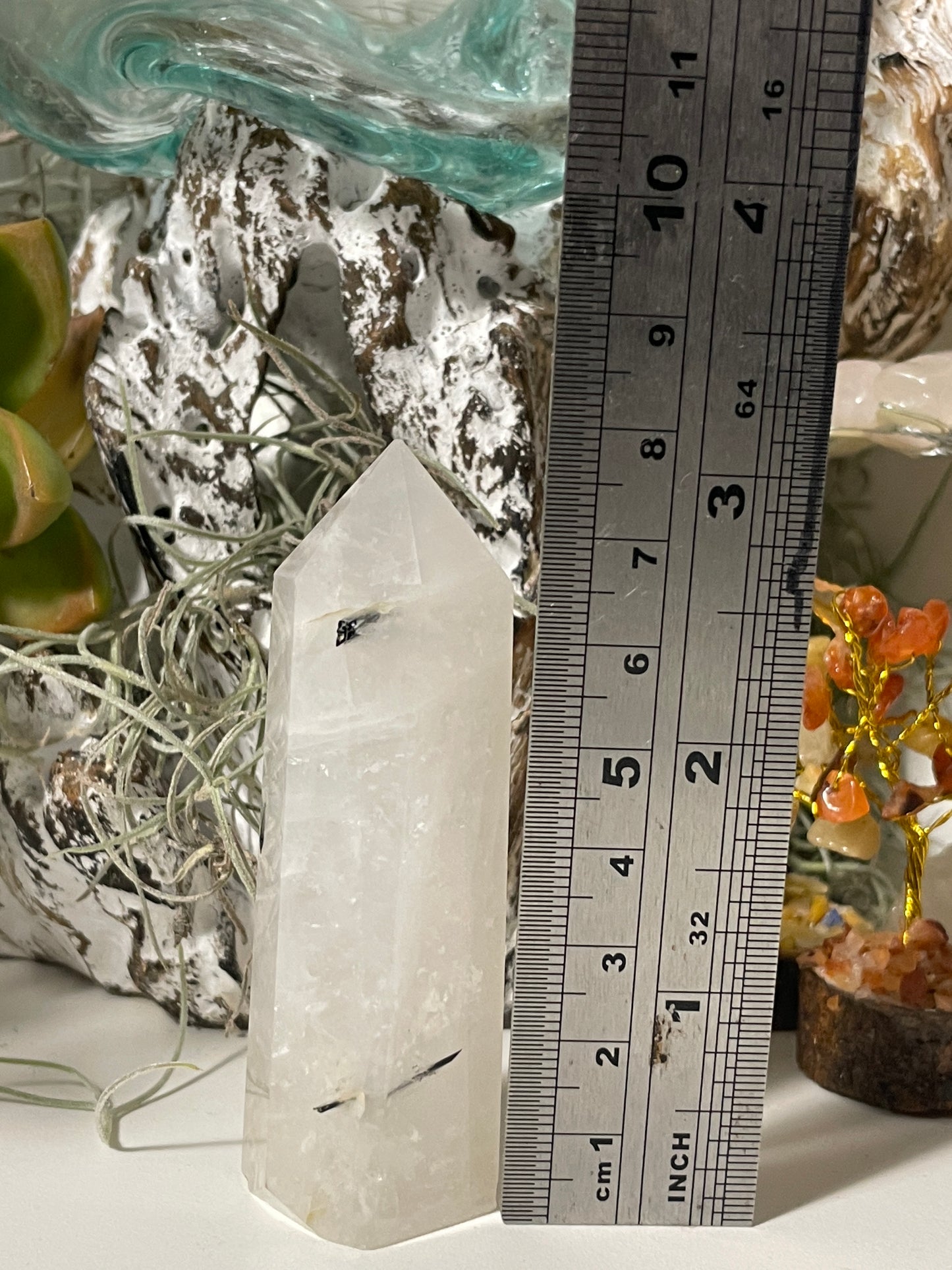 Tourmalated quartz tower