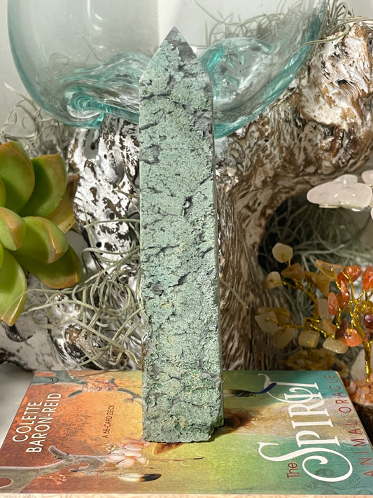 Moss agate tower
