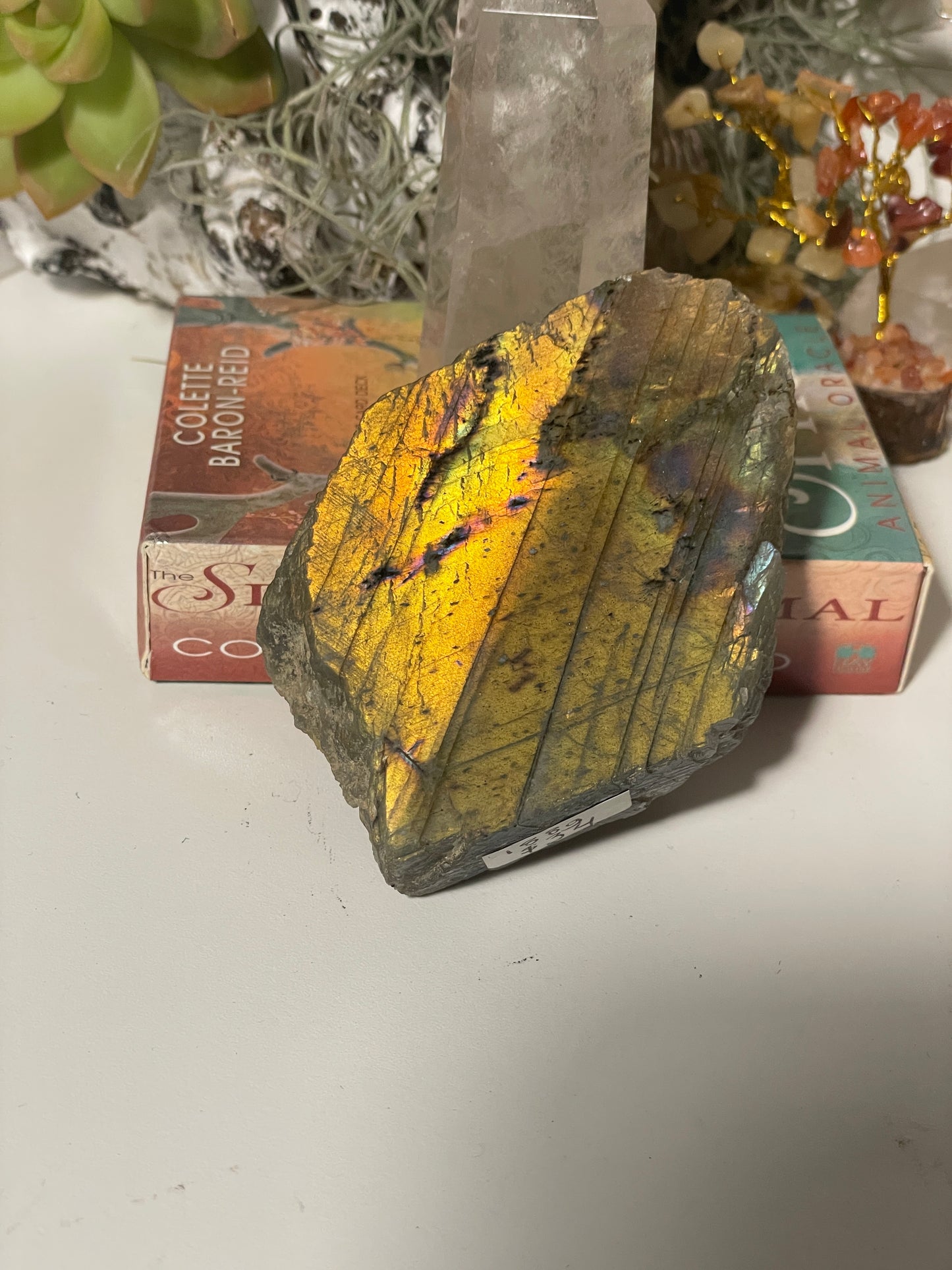 Labradorite polished face