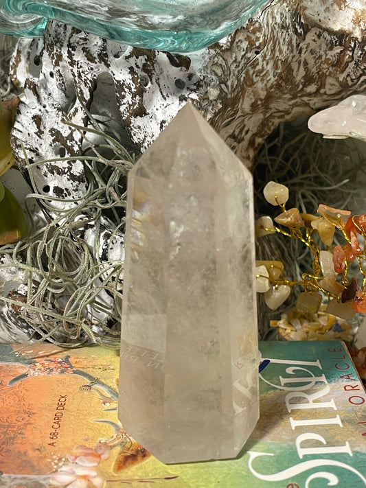 Clear quartz tower