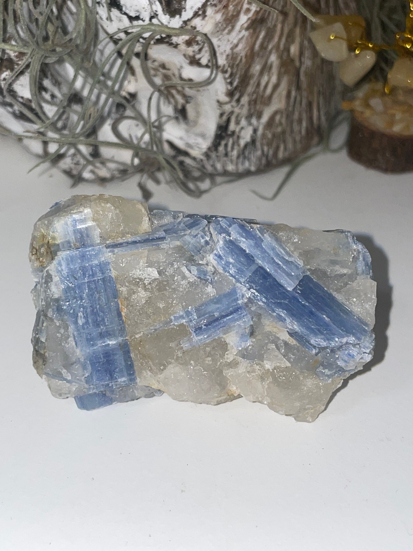 Blue kyanite cluster