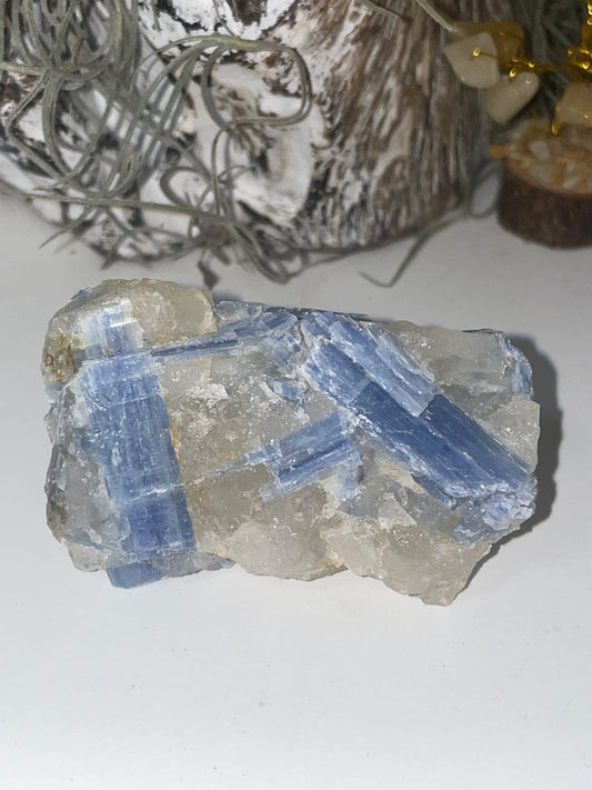 Blue kyanite cluster