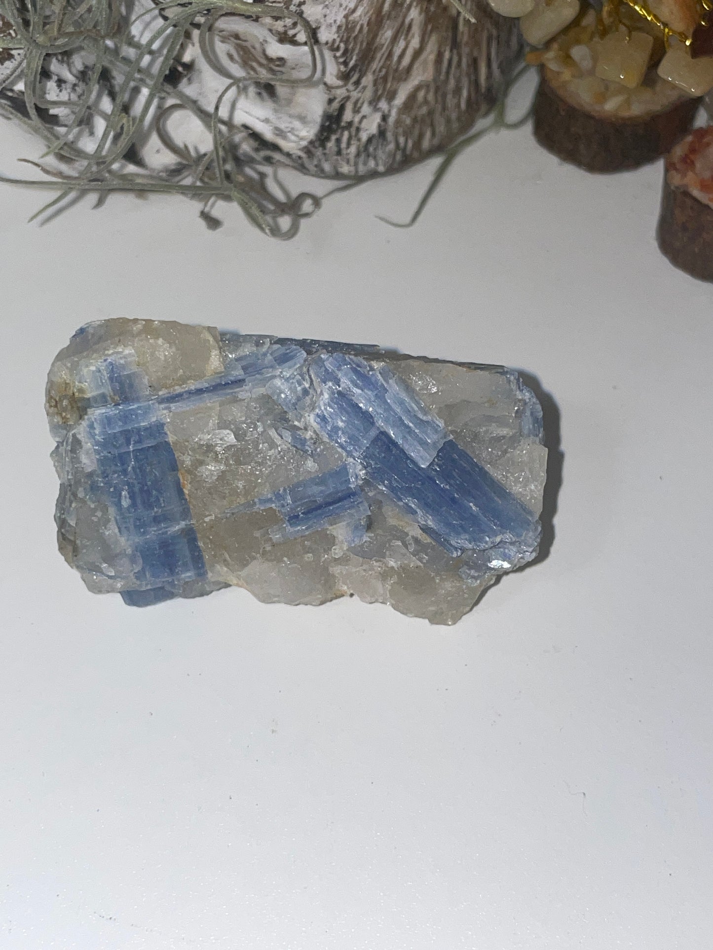 Blue kyanite cluster