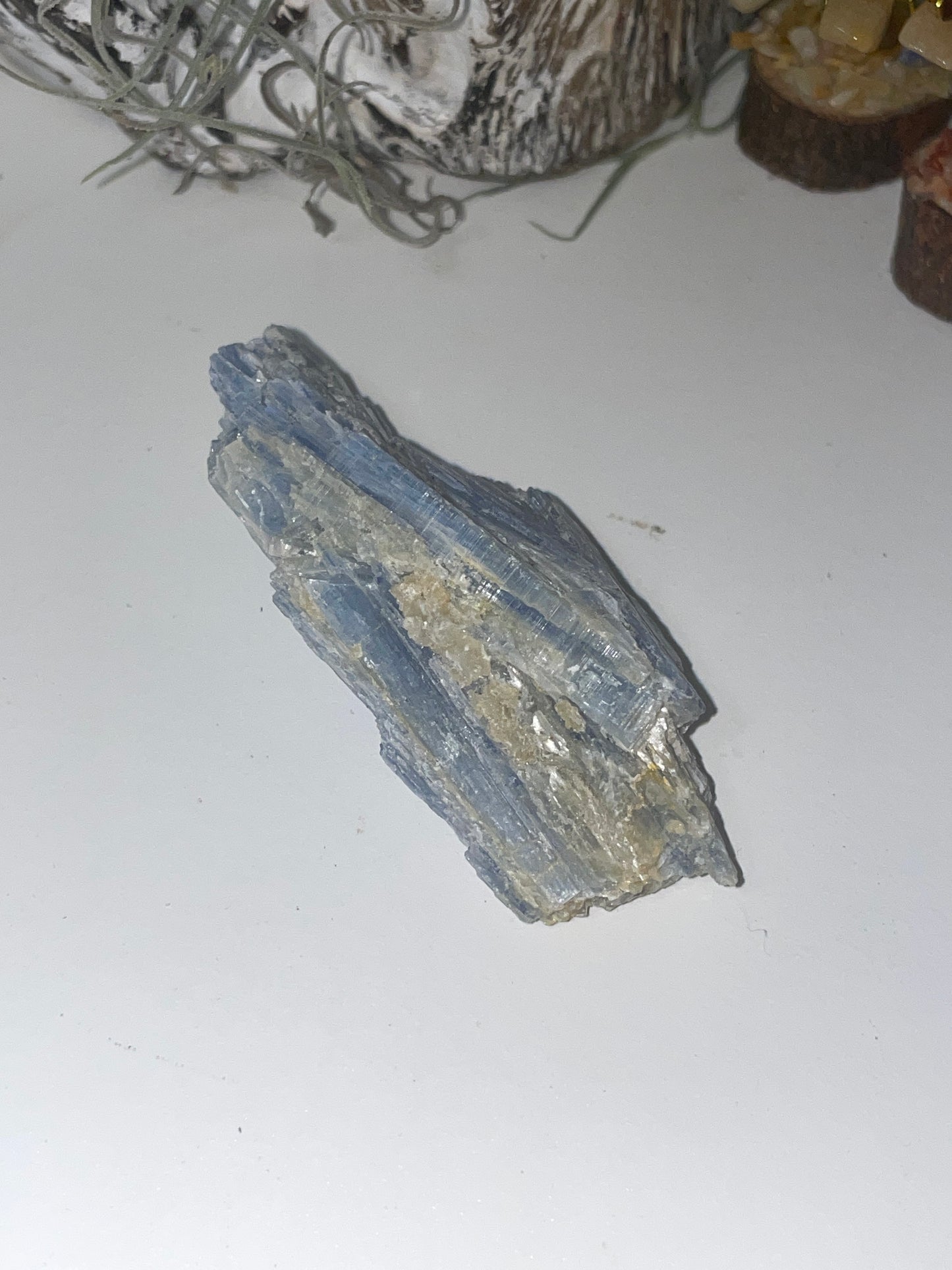 Blue kyanite cluster