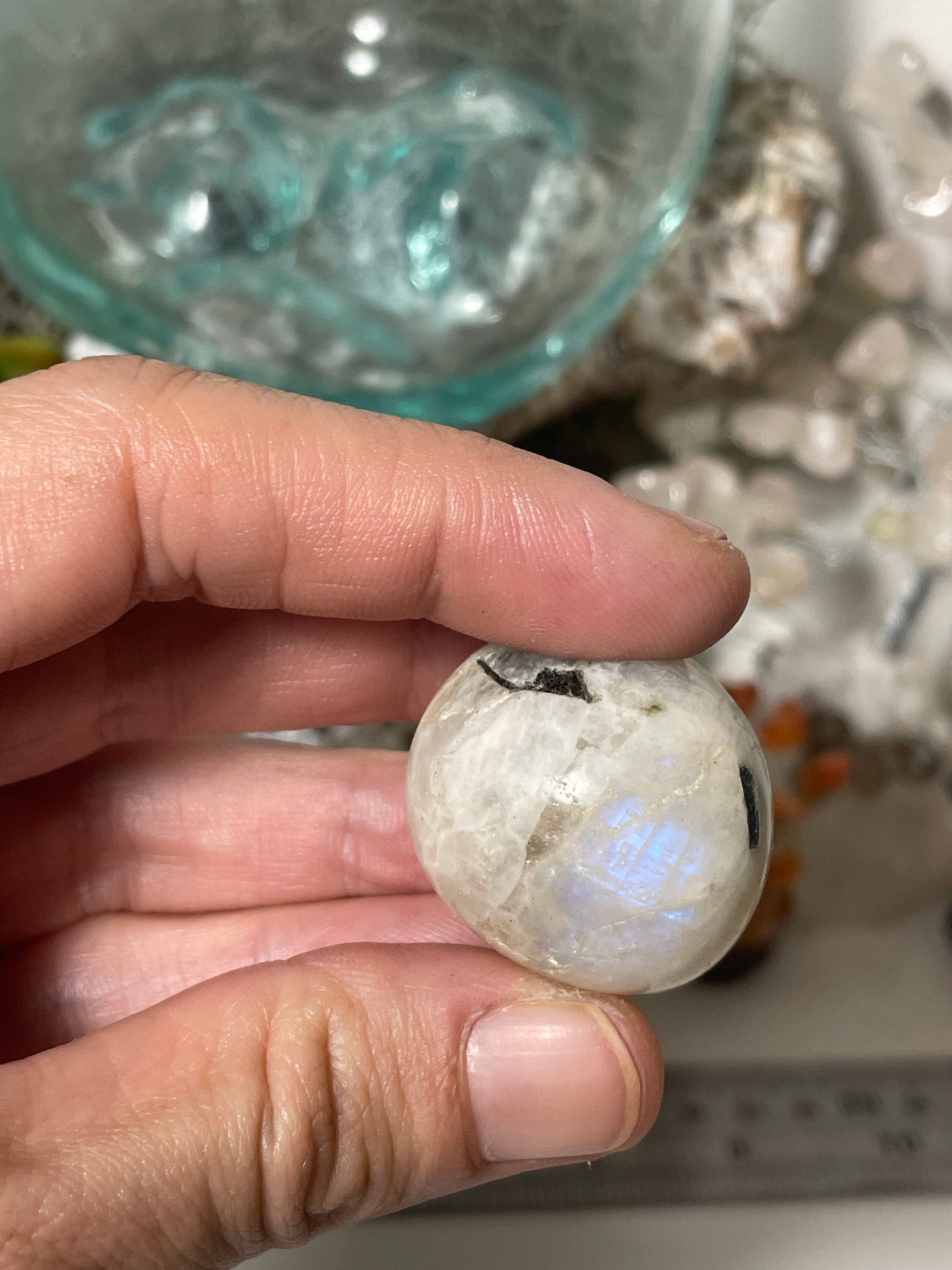 Moonstone tumbles