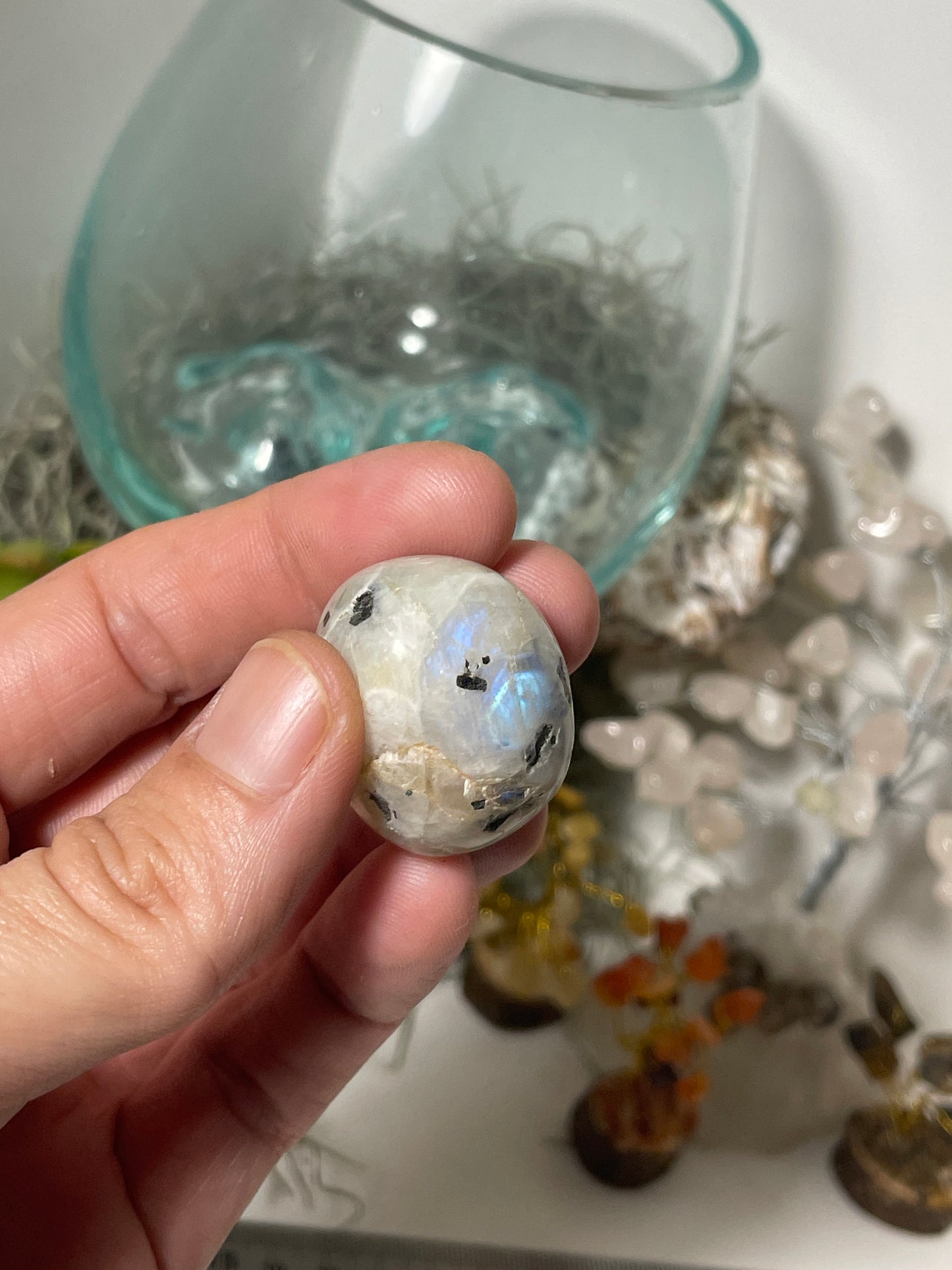 Moonstone tumbles